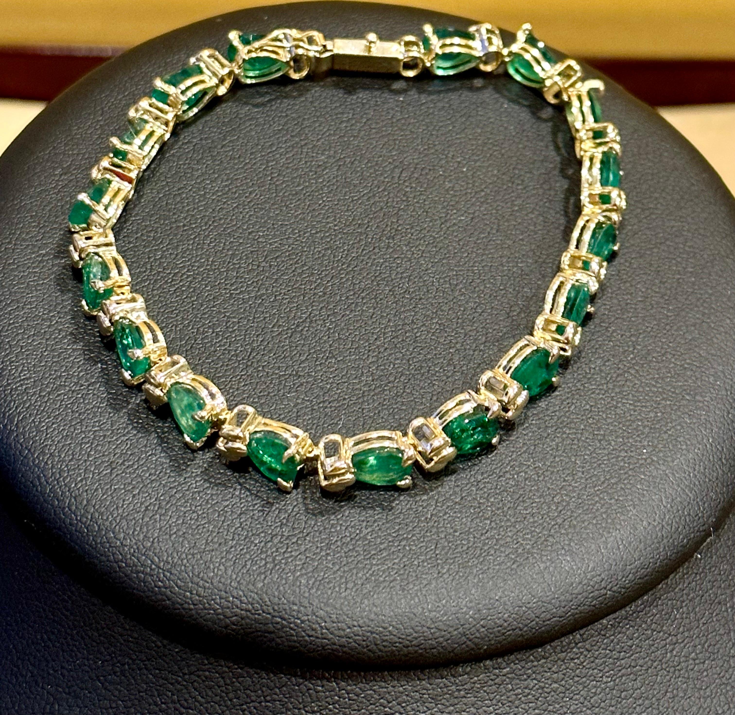natural emerald tennis bracelet