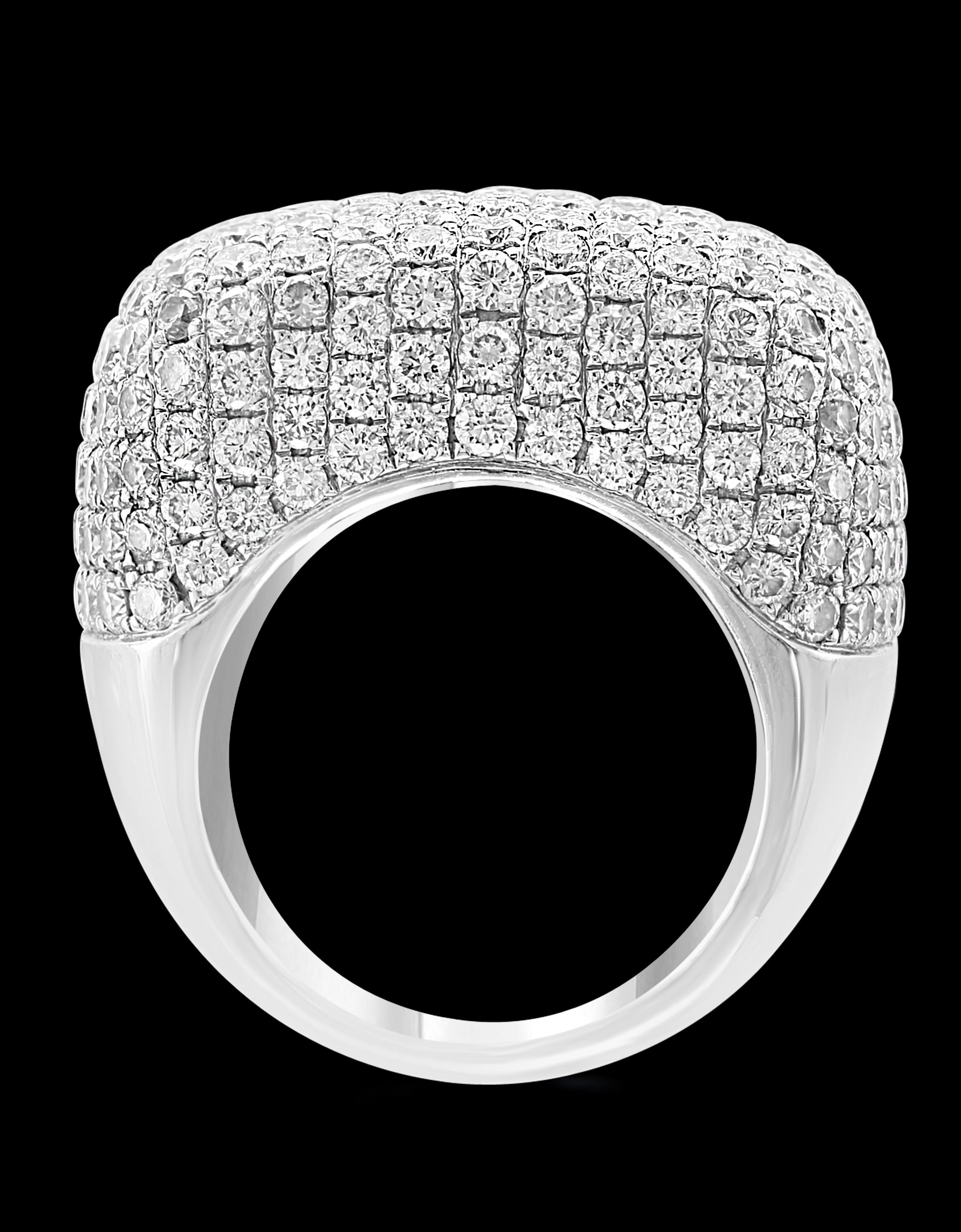9 Carat Pave Diamonds VS Quality E Color  Cocktail 18 Kt White Gold Ring Estate
Amazing shine and design cocktail ring. 
9 Carat Diamonds VS quality   E color Cocktail  18 K Gold Ring estate

This is a Dome shape cocktail ring  from our premium