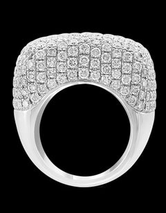 9 Carat Pave Diamonds VS Quality E Color  Cocktail 18 Kt White Gold Ring Estate
