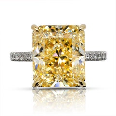 9 Carat Radiant Cut Diamond Engagement Ring GIA Certified FY SI1