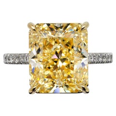 9 Carat Radiant Cut Diamond Engagement Ring GIA Certified FY SI1