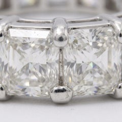 9 Carat Radiant Cut Diamond Eternity Band in 18k White Gold
