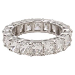 9 Carat Radiant Cut Diamond Eternity Band in 18k White Gold
