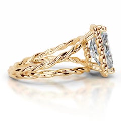 9 Carat Radiant Statement Type IIa Brilliant White / D color FL/IF Diamond Ring