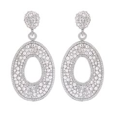 Boucles d'oreilles pendantes en diamant taillé en rose de 9 carats