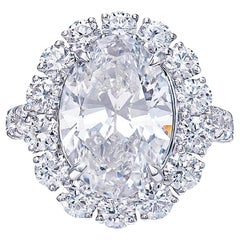 Used 9 Carat Round Brilliant Diamond Engagement Ring GIA Certified F VVS1