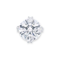 9 Carat Round Brilliant Statement Brilliant White VS  Gold Radiant  Diamond Ring