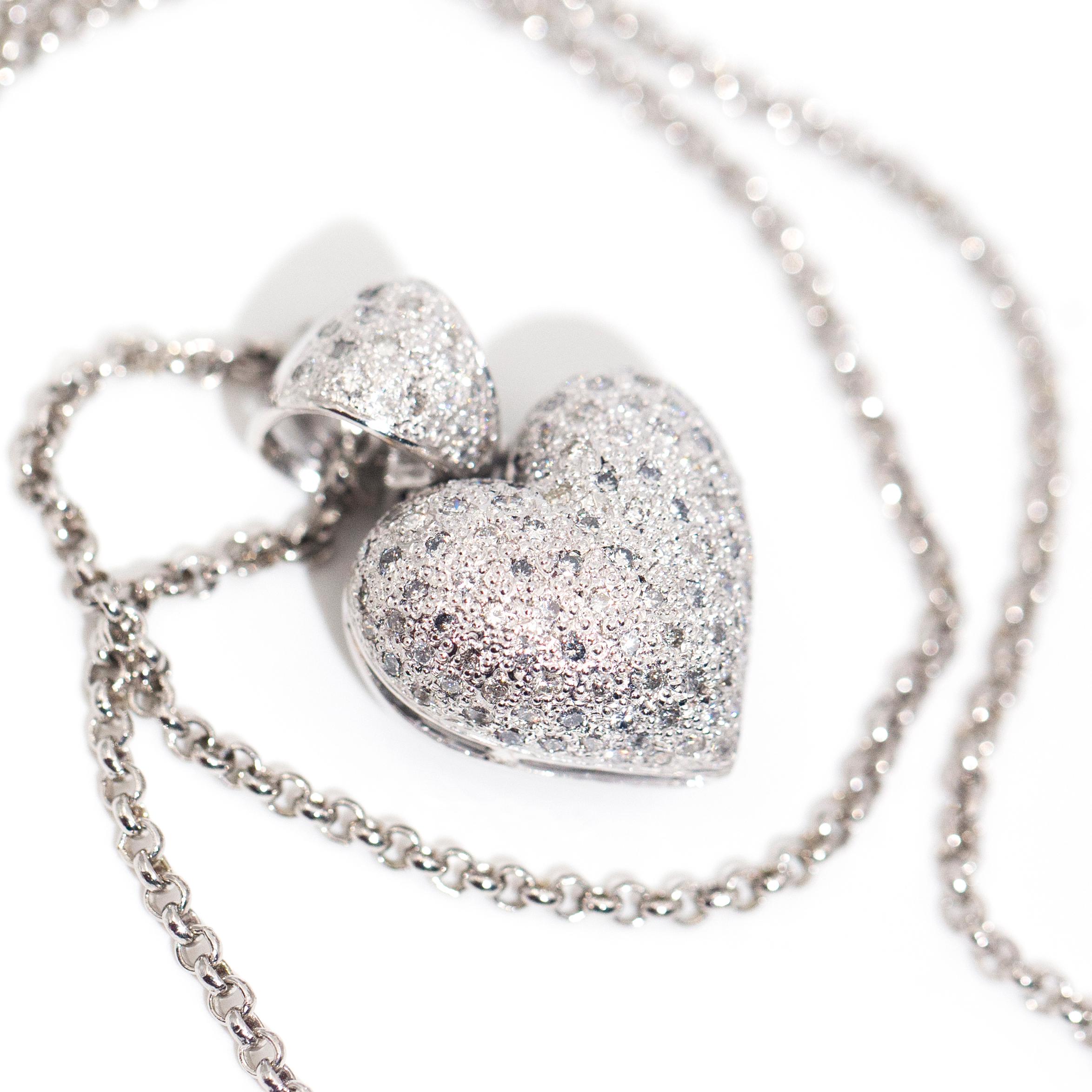bubble heart necklace