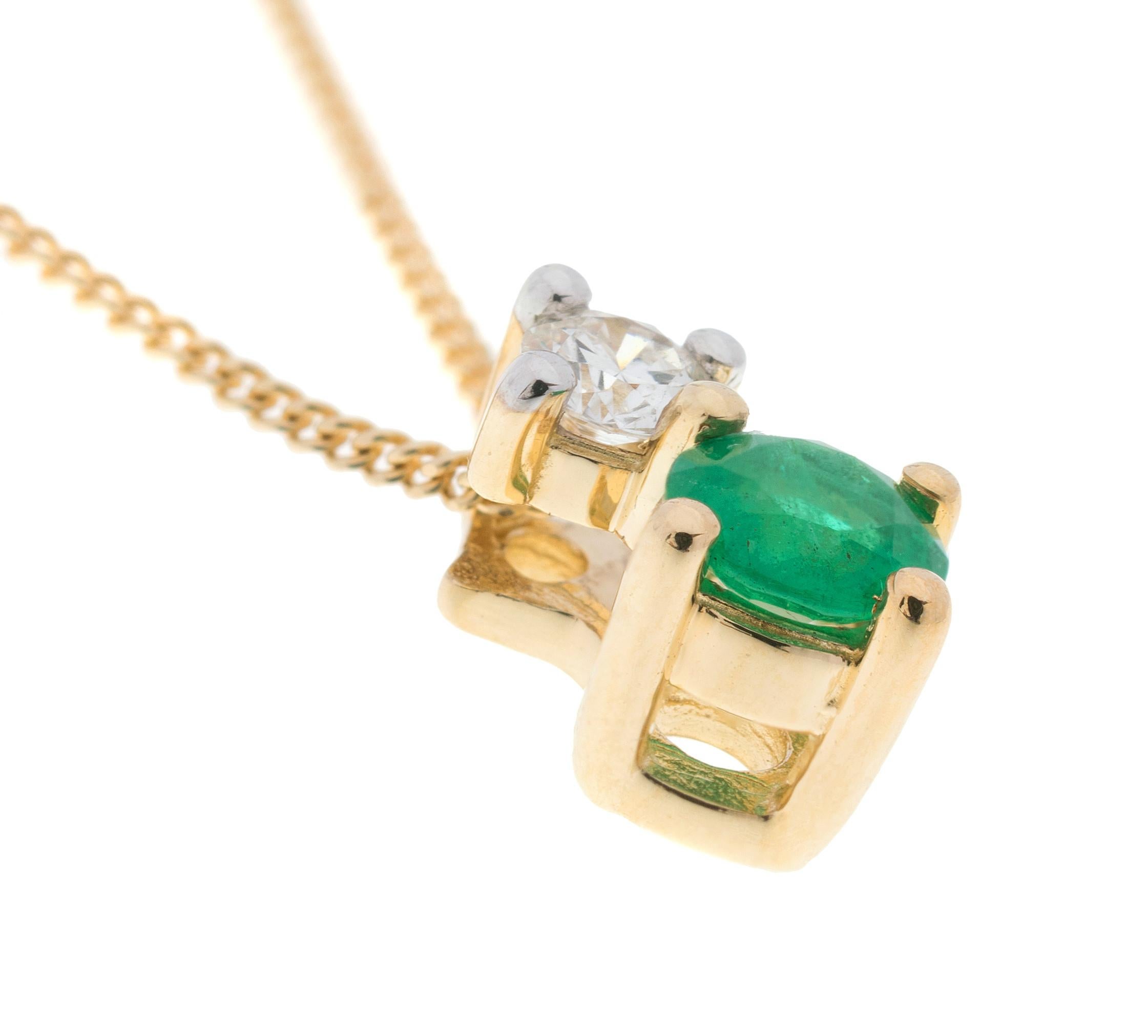 This gorgeous ladies emerald diamond pendant.. a thoughtful jewellery gift for a May birthday or simply a special occasion.

Featuring a vivid emerald, suspended from a twinkling diamond surmount. A simply lovely piece that will bring a splash of