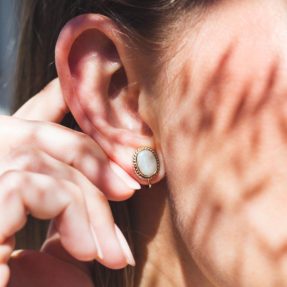 vintage opal earrings