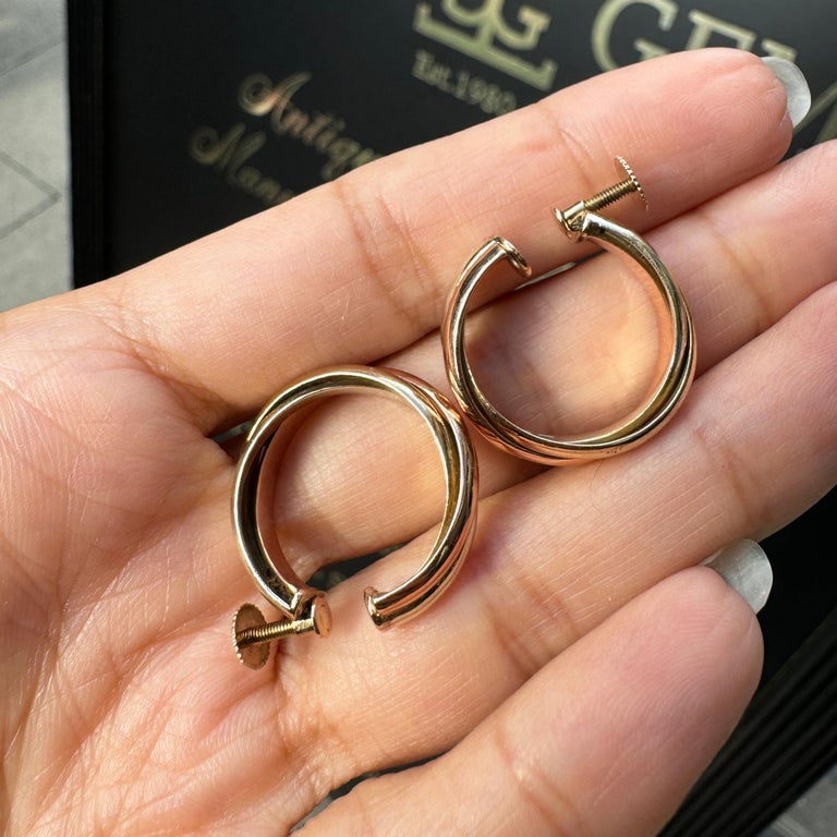 Screw back hoop earrings shop