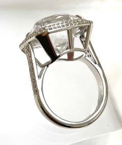 9 Carats Petalite with Diamonds Paradizia Ring