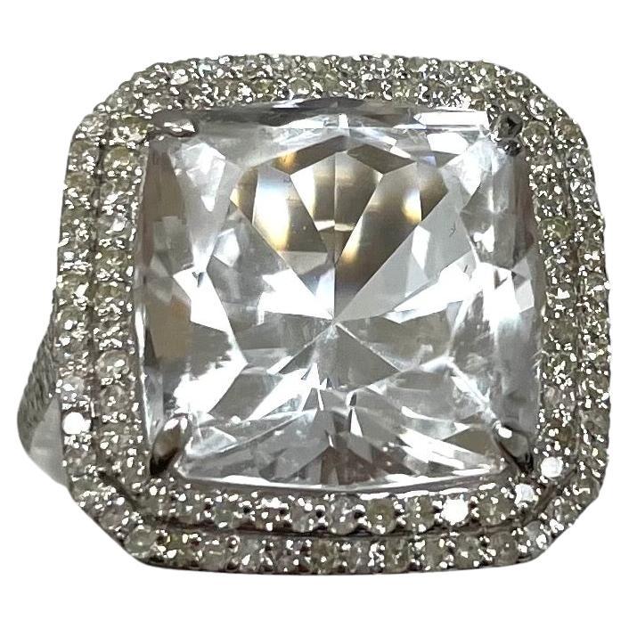 Women's 9 Carats Petalite with Diamonds Paradizia Ring For Sale