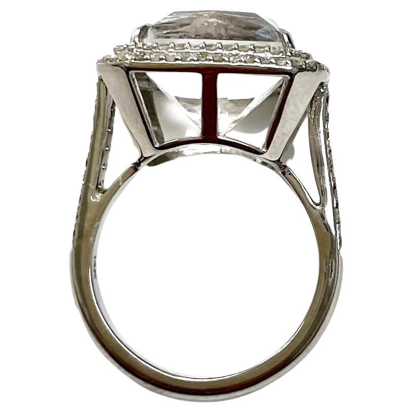 9 Carats Petalite with Diamonds Paradizia Ring For Sale 2