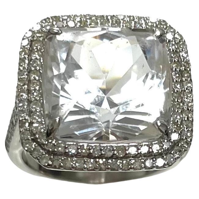 9 Carats Petalite with Diamonds Paradizia Ring For Sale 3
