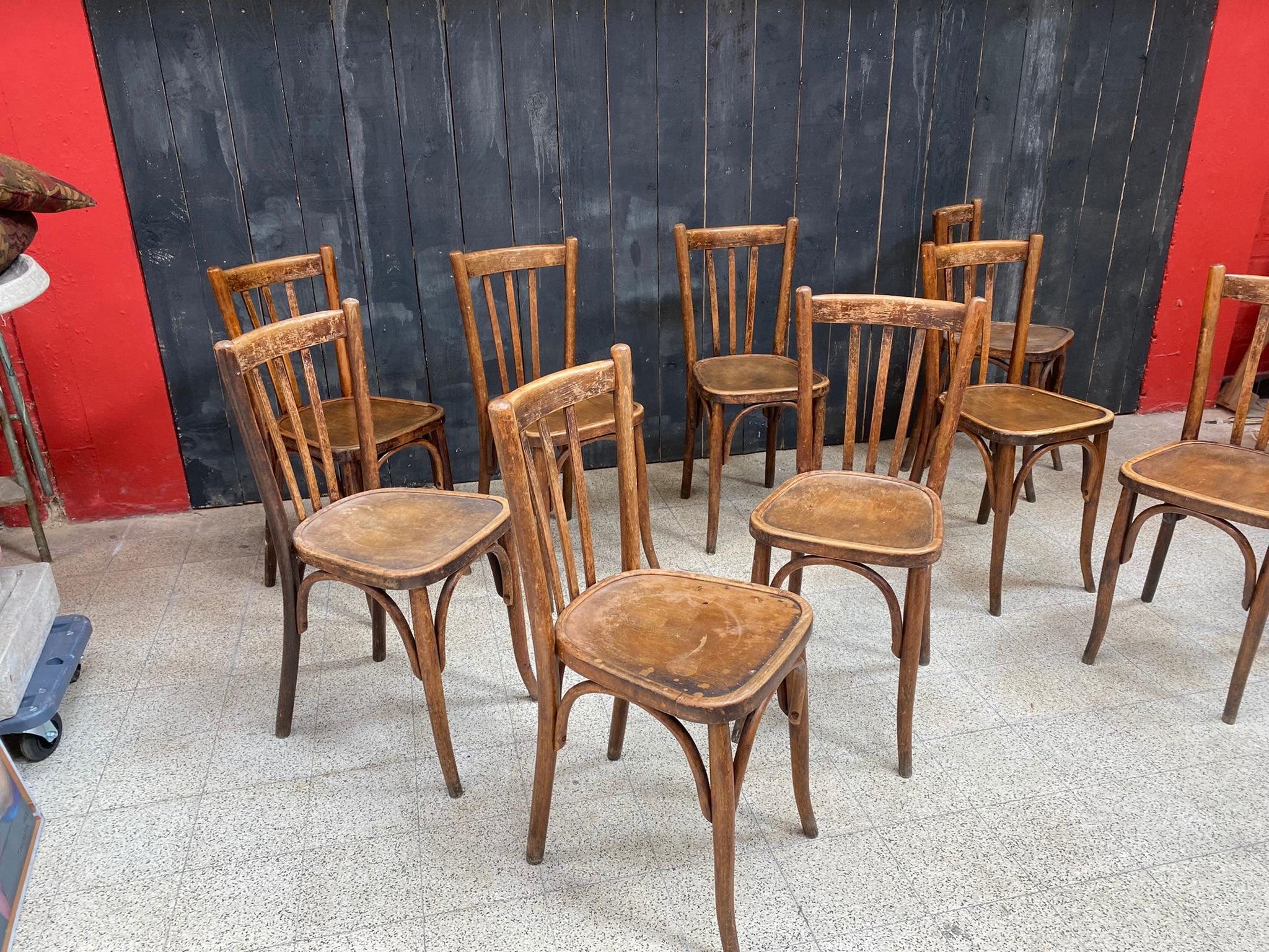 Art Deco 9  Chairs in the Thonet Style, circa 1930 For Sale