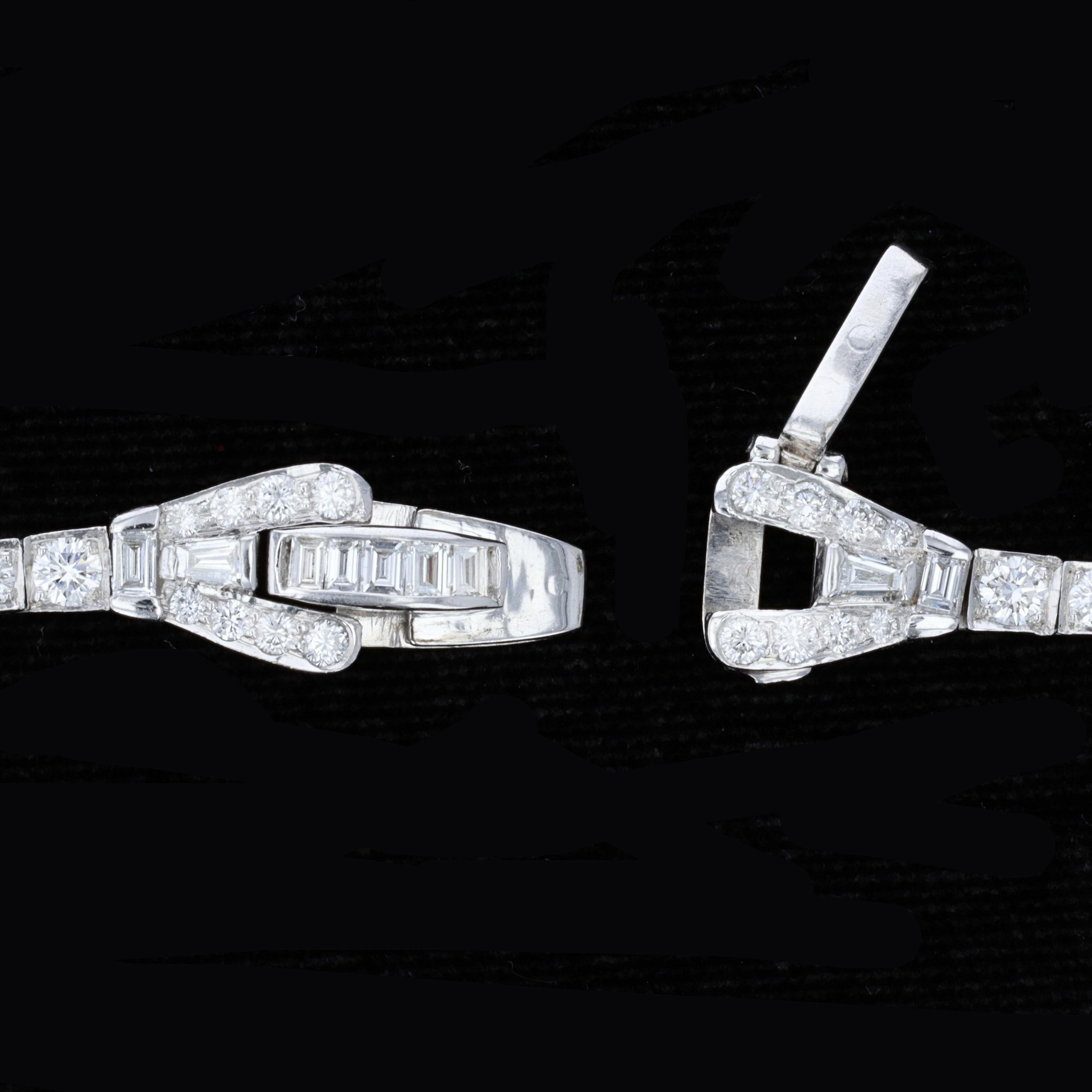 Halskette im Riviera-Stil mit 9 Karat Diamanten im Angebot 1