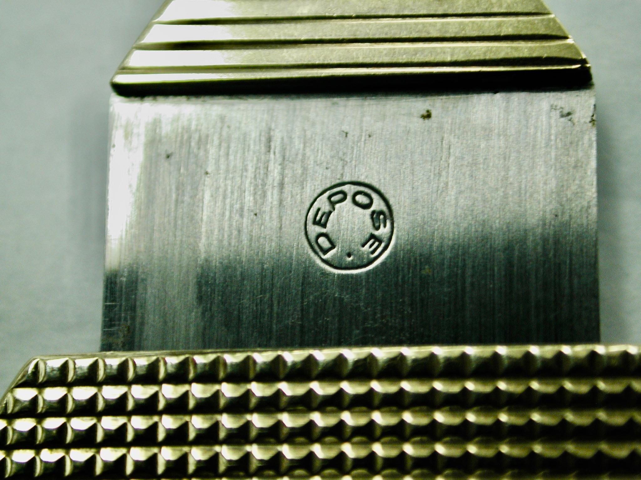 Coupe-cigare guillotine en or et acier de 9 ct datant de 1975 en vente 1