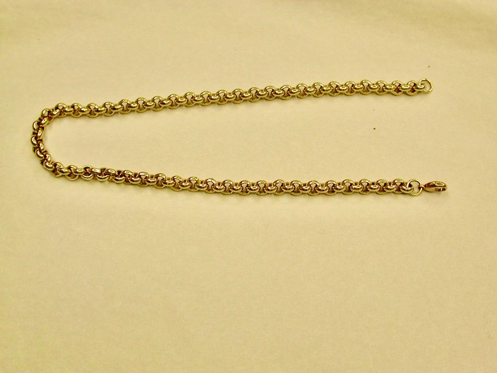 Victorian 9 Ct Gold Belcher Necklace, thick, 1980's