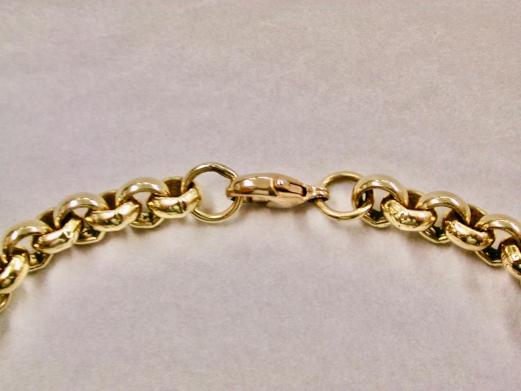 9 Ct Gold Belcher Necklace, thick, 1980's 1