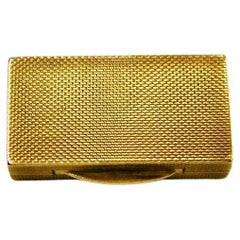 9 Ct Gold Engine Turned Pill Box London 1964