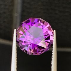 9 Ct Round Brilliant Cur Purple Color Amethyst Gemstone for Ring Jewellery 12mm