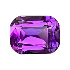 9 Cts Deep Purple Color Long Cushion Cut Amethyst Gemstone for Ring Jewelry 14mm