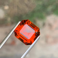 9 Karat Rötlich Orange Farbe Uruguay Mandarin Citrin Edelstein für Schmuck 12 mm