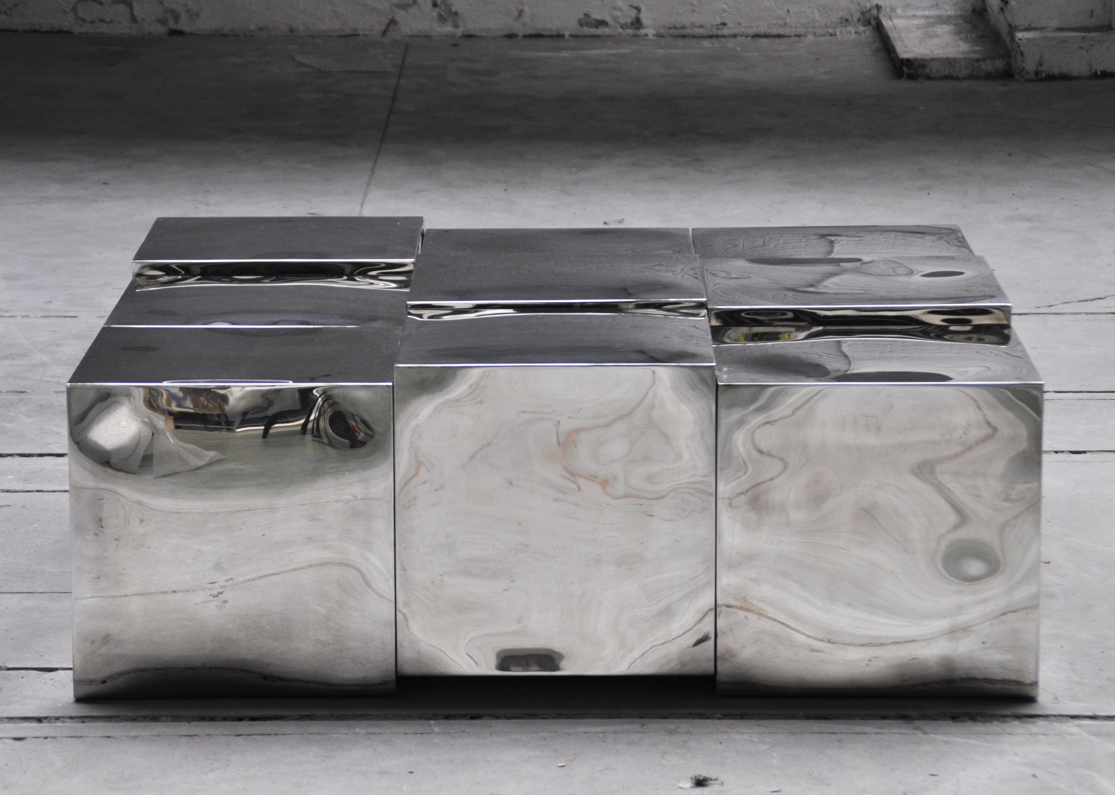 Postmoderne Table à 9 cubes par Pol Quadens en vente