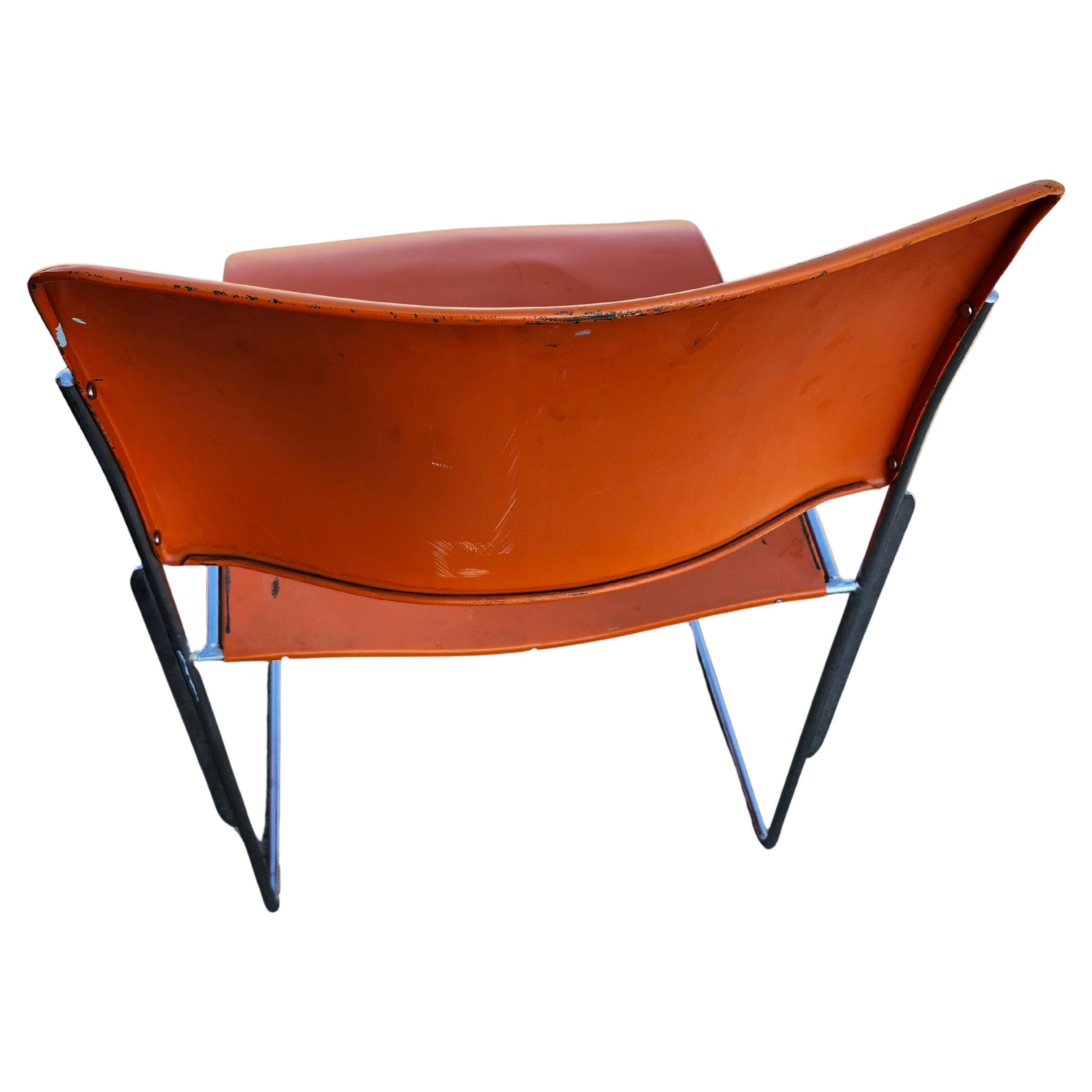 15 chaises de conférence empilables 40/4 de David Rowland en orange Bon état - En vente à Port Jervis, NY