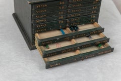 9 Drawer Mini Flat File Cabinet Originally Made for Venus Pencils, circa 1910