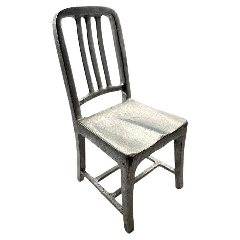 9" Emeco 1006 Miniature Salesman Sample Aluminum Chair Scultpure
