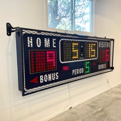 9 Foot Encaged Fair Play Basketball Scoreboard, 1980s USA