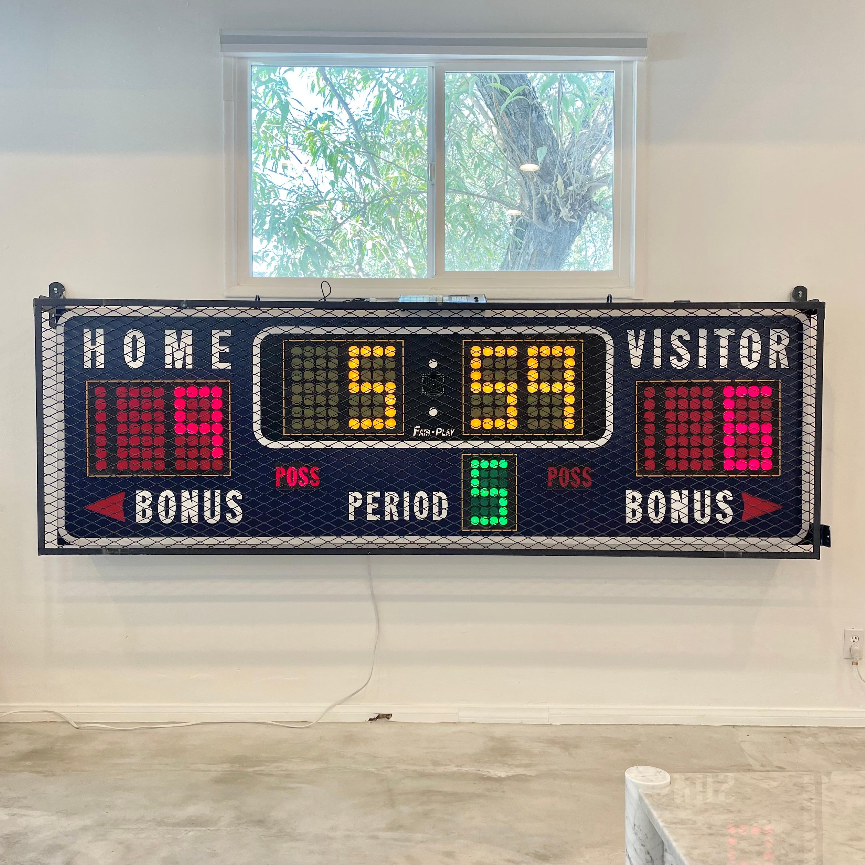 vintage basketball scoreboard