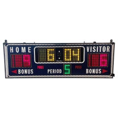 9 Foot Encaged Fair Play Basketball Scoreboard, 1980s USA