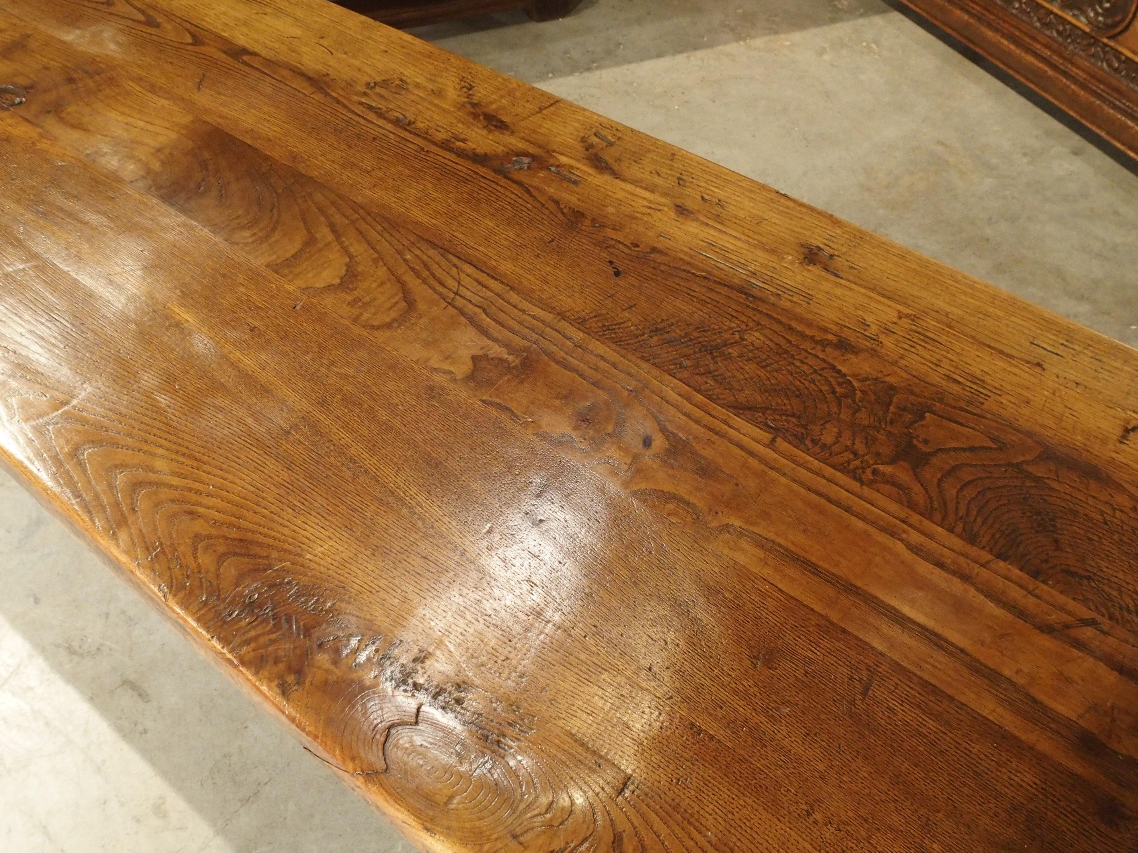 9-Foot Long Antique Oak and Wrought Iron Table from Spain, Early 1800s 12