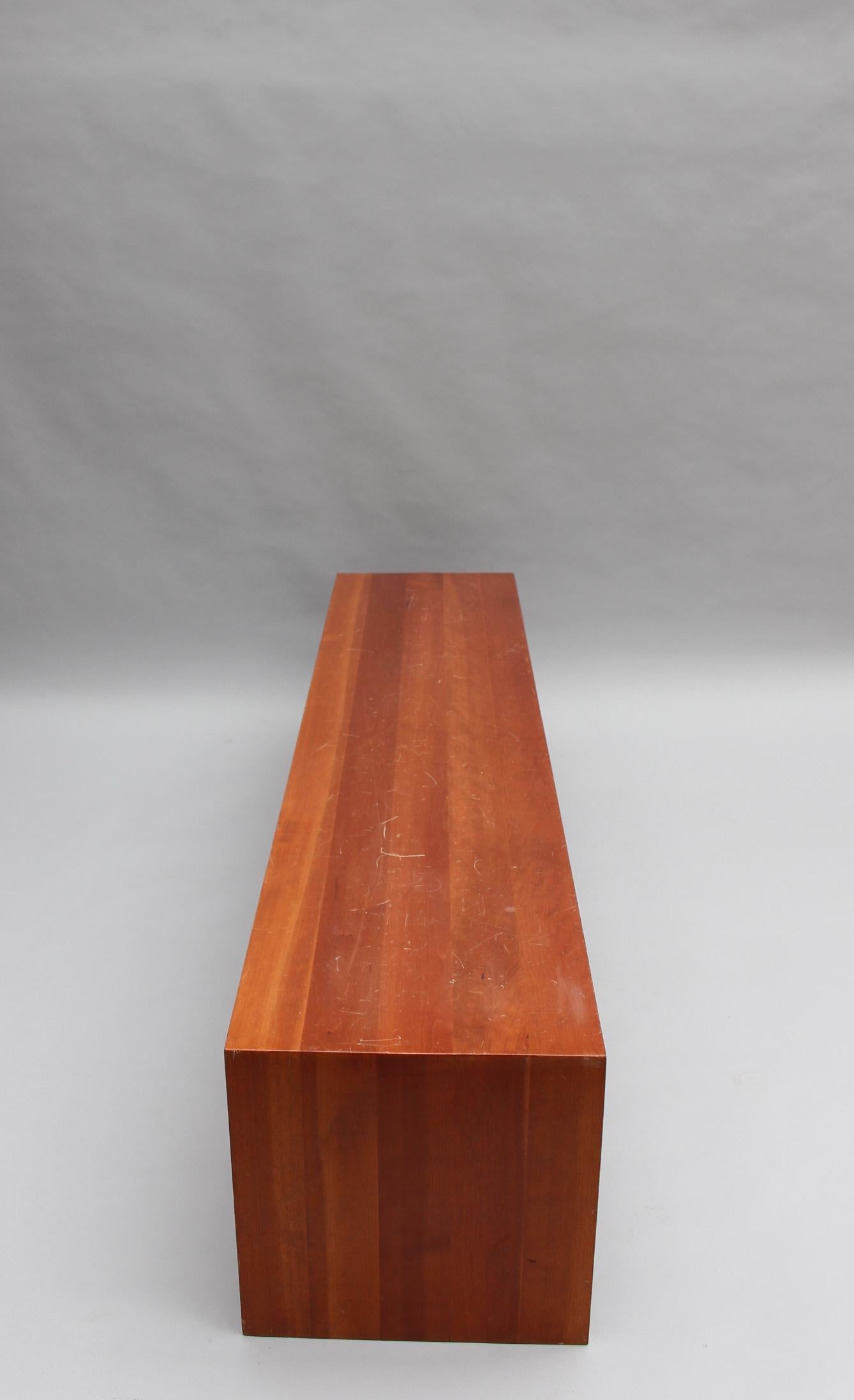 9 French 1980s Solid Cherry Benches by Richard Peduzzi For Sale 1