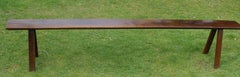 9 Ft Long 18th Century Welsh Oak Bench.