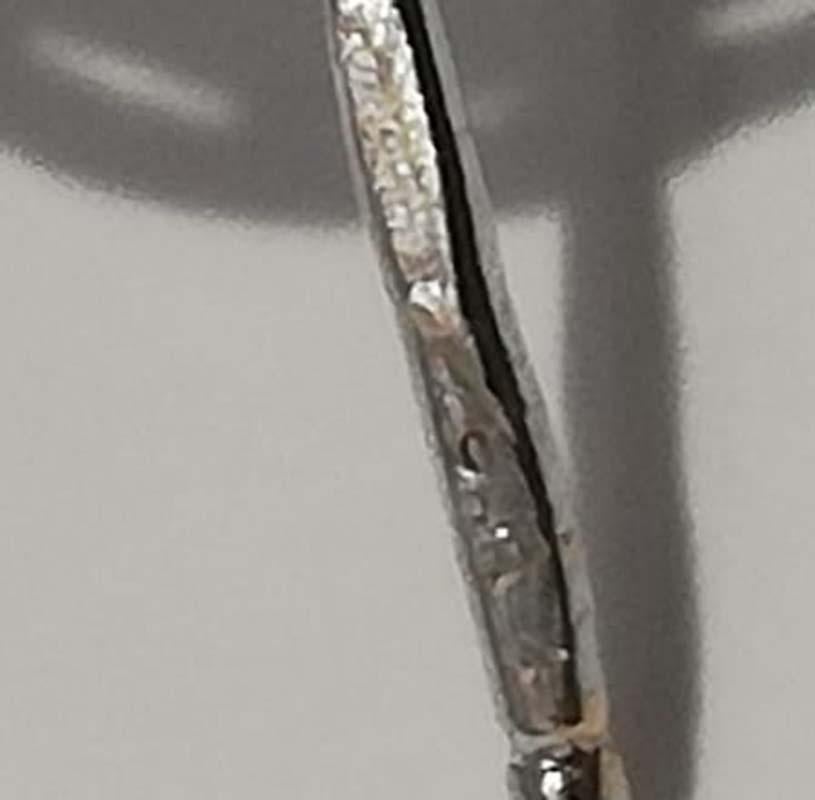 Perle bianche 9 G, diamanti bianchi da 0,45 carati Orecchini a lampadario in oro bianco in vendita 2