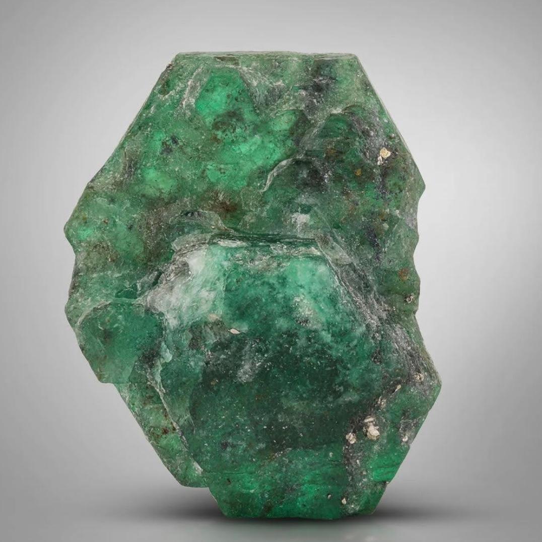 Amsterdam School 9 Gram Green Emerald Tabular Crystal With Golden Pyrite From Pakistan For Sale