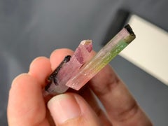 9 Grams Bi Color Colorful Pink And Green Tourmaline Cluster From Afghanistan