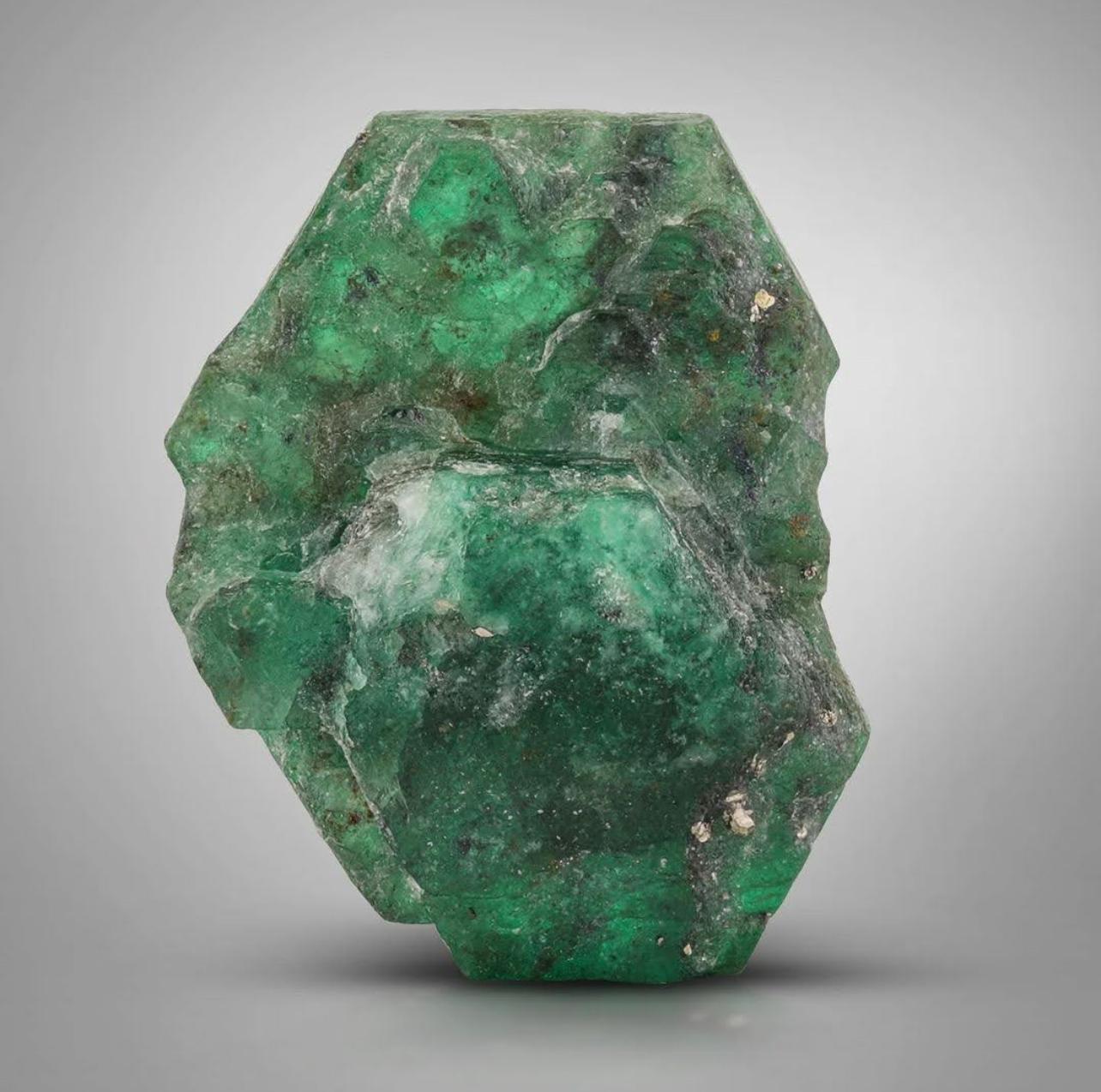 Modern 9 Grams Green Emerald Tabular Crystal With Golden Pyrite From Pakistan For Sale