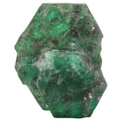 9 Grams Green Emerald Tabular Crystal With Golden Pyrite From Pakistan
