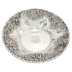 Sterling Silver S. Kirk & Son Antique Floral Repousse Serving Bowl