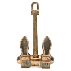 9 inch brass model of a Byers of Sunderland Admiralty pattern stockless anchor