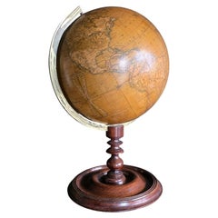 Globe terrestre de 9 pouces de diamètre par Newton and Son Chancery Lane London 1846