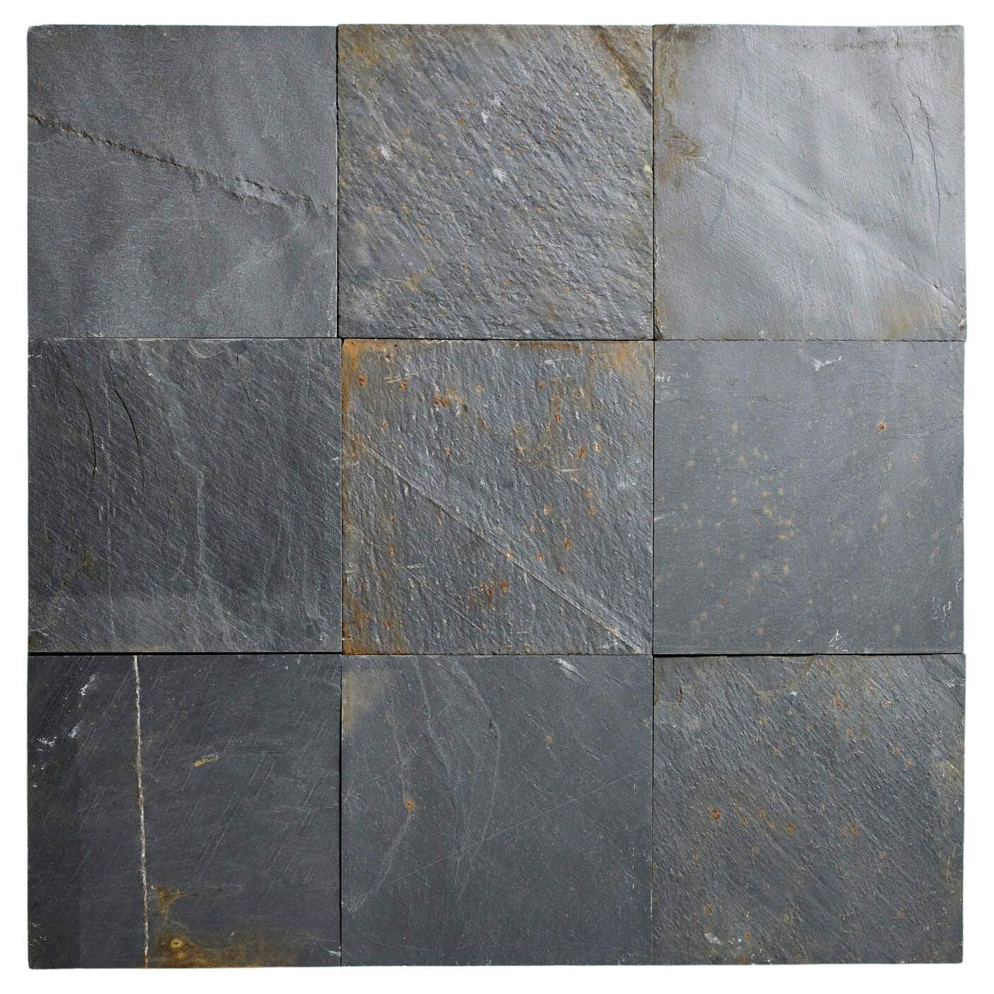 9-inch Reclaimed Welsh Slate Floor Tiles 44 m2 (473.6 ft2) For Sale