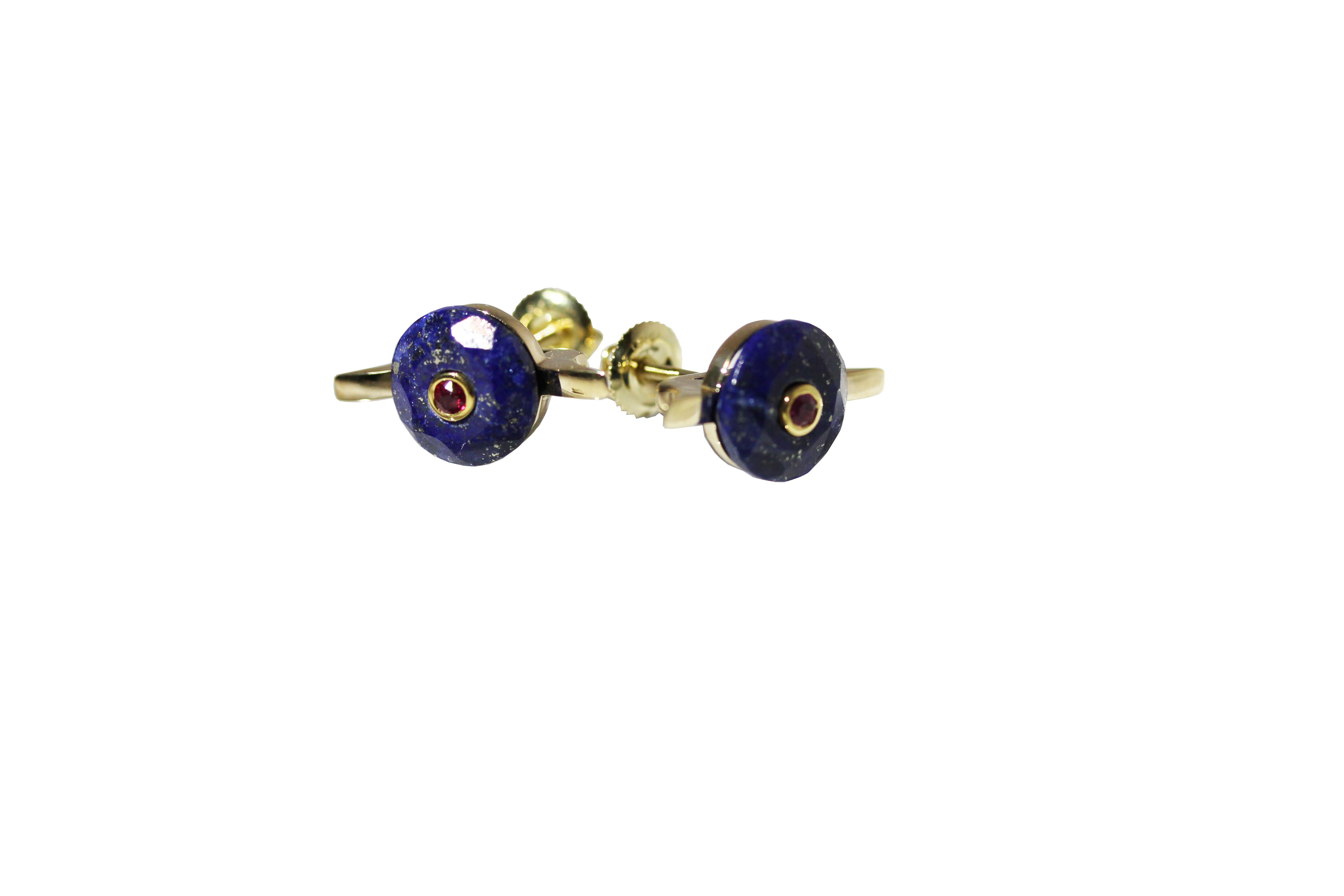 Contemporary MAIKO NAGAYAMA Lapis Lazuli and Diamond 9K British Yellow Gold Cocktail Ring For Sale