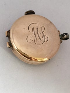 9 Karat Gold Antique Buren Mechanical Ladies Trench Watch / Pendant Watch