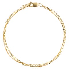 Bracelet chaîne vénitienne duo en or 9 carats